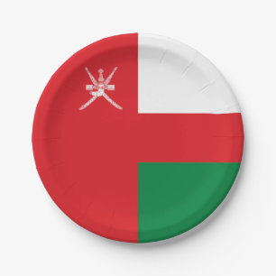 Flagge Omans Pappteller