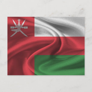 Flagge Omans Postkarte