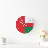 Flagge Omans Runde Wanduhr (Zuhause)
