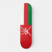 Flagge Omans Skateboard (Vorderseite)
