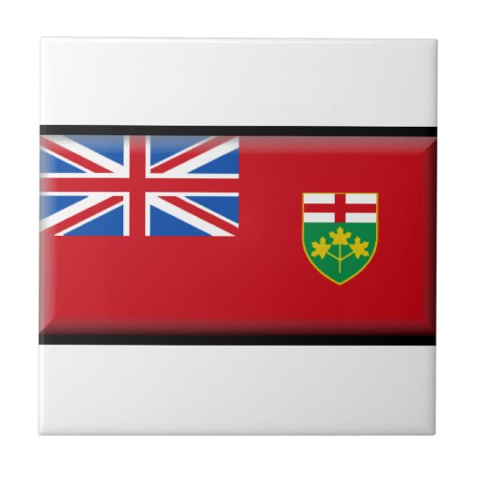 Flagge Ontarios (Kanada) Fliese (Vorderseite)