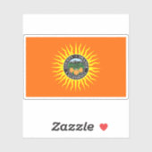 Flagge Orange Landkreis, Kalifornien Aufkleber (Blatt)