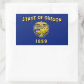 Flagge Oregon 1859 Rechteckiger Aufkleber (Tasche)