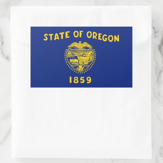 Flagge Oregon 1859 Rechteckiger Aufkleber (Tasche)