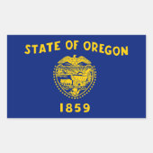 Flagge Oregon 1859 Rechteckiger Aufkleber (Vorderseite)