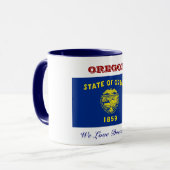 Flagge Oregons Tasse (Vorderseite Links)