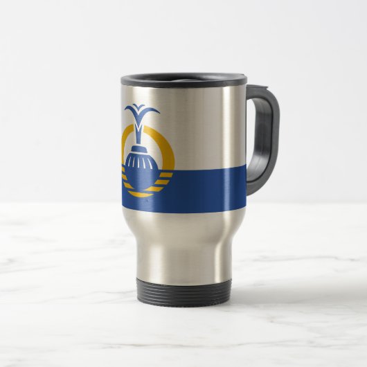 Flagge Orlandos, Florida Reisebecher (VorderseiteRechts)