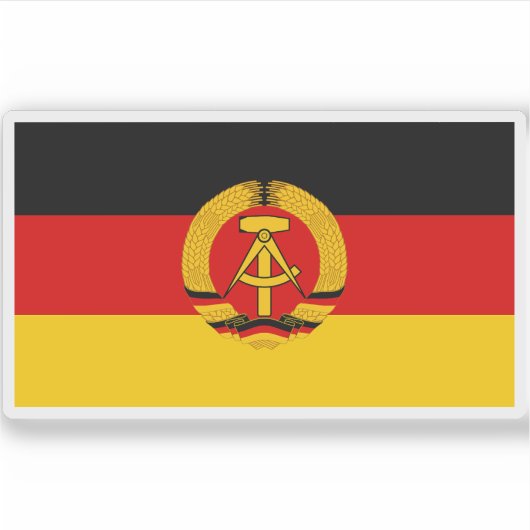 Flagge Ostdeutschlands - DDR (1959-1990) Aufkleber (Vorderseite)