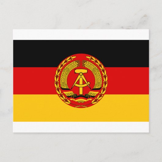 Flagge Ostdeutschlands - DDR (DDR) - NVA Postkarte (Vorderseite)
