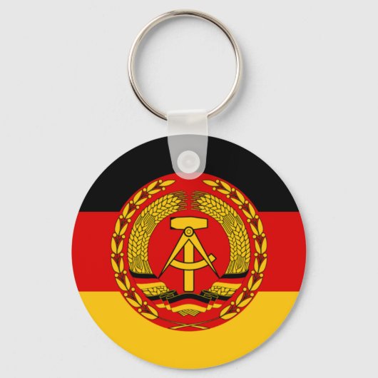Flagge Ostdeutschlands - DDR (DDR) - NVA Schlüsselanhänger (Vorderseite)