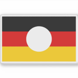 Flagge Ostdeutschlands mit ausgeschnittenem Emblem Aufkleber