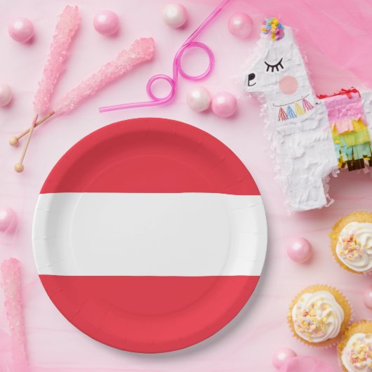 Flagge Österreich Pappteller (Party)
