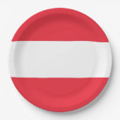 Flagge Österreich Pappteller (Vorderseite)