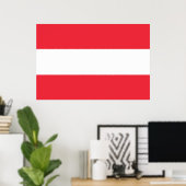 Flagge Österreich Poster (Heimbüro)