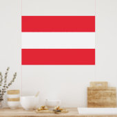 Flagge Österreich Poster (Küche)