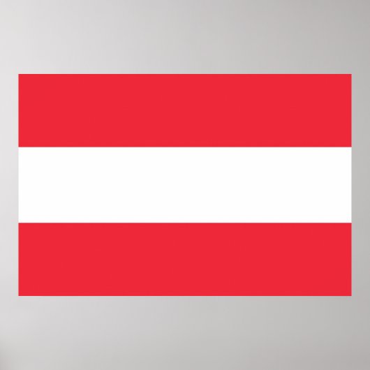Flagge Österreich Poster (Vorne)