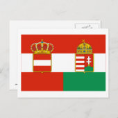 Flagge Österreich-Ungarn (1869-1918) Postkarte (Vorne/Hinten)
