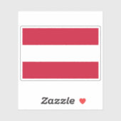 Flagge Österreichs Aufkleber (Blatt)