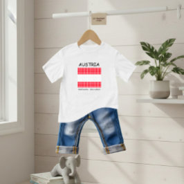 Flagge Österreichs Baby T-shirt