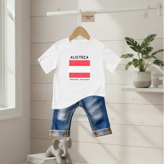 Flagge Österreichs Baby T-shirt