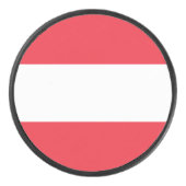 Flagge Österreichs Eishockey Puck (Vorderseite)