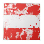 Flagge Österreichs Fliese (Vorderseite)