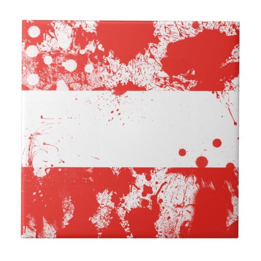 Flagge Österreichs Fliese (Vorderseite)