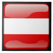 Flagge Österreichs Fliese (Vorderseite)