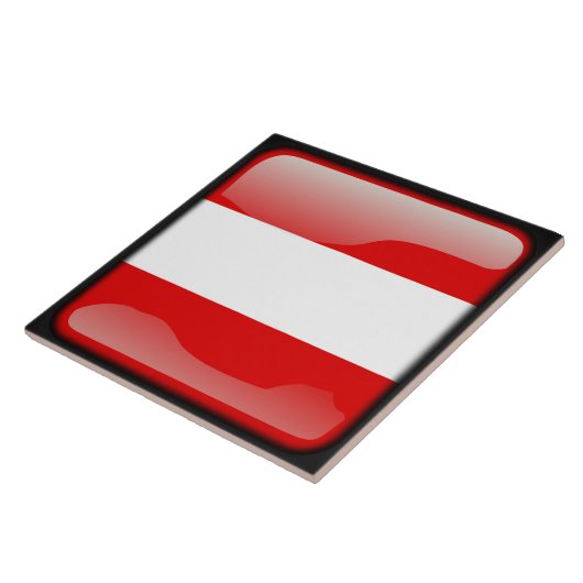 Flagge Österreichs Fliese (Seite)