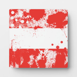 Flagge Österreichs Fotoplatte