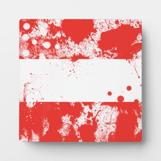 Flagge Österreichs Fotoplatte (Vorderseite)