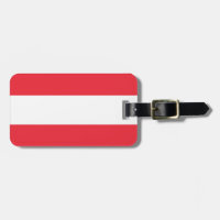 Flagge Österreichs Gepäckanhänger mit Ledergurt