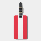 Flagge Österreichs Gepäckanhänger mit Ledergurt (Vorderseite vertikal)