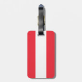 Flagge Österreichs Gepäckanhänger mit Ledergurt (Rückseite vertikal)