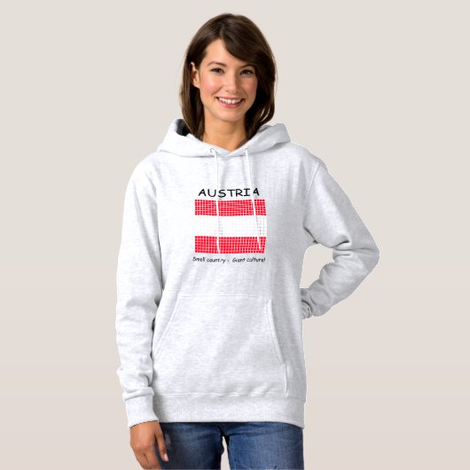 Flagge Österreichs Hoodie (Vorne ganz)