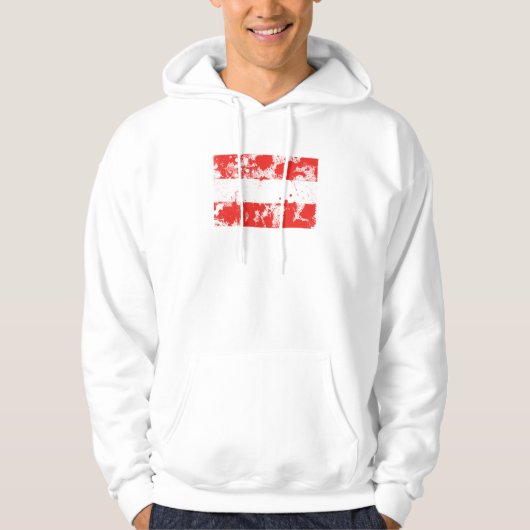 Flagge Österreichs Hoodie (Vorderseite)
