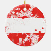 Flagge Österreichs Keramik Ornament (Hinten)