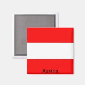 Flagge Österreichs Magnet (Vorderseite/Rückseite)