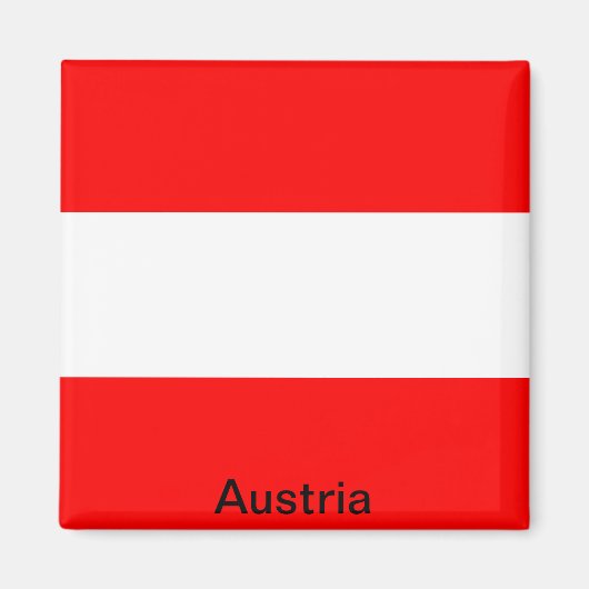 Flagge Österreichs Magnet (Vorne)