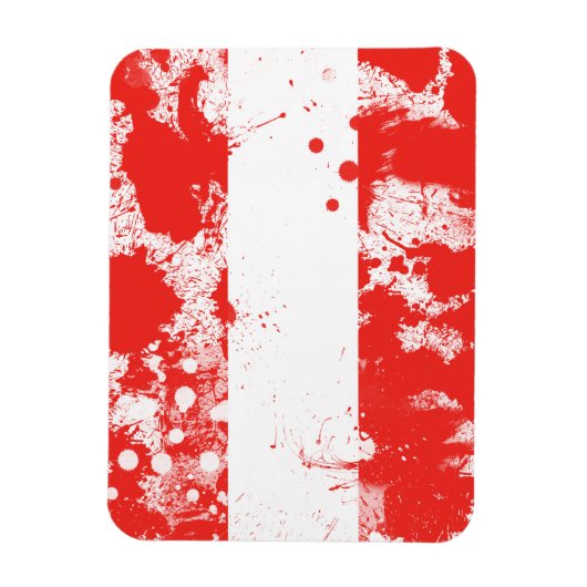 Flagge Österreichs Magnet (Vertikal)