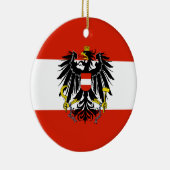 Flagge Österreichs mit Wappen Keramik Ornament (Rechts)