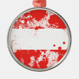 Flagge Österreichs Ornament Aus Metall