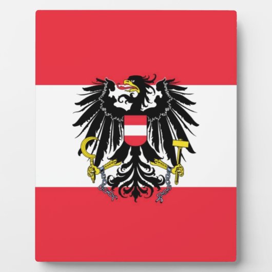 Flagge Österreichs - Österreichs Fotoplatte (Vorderseite)