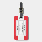 Flagge Österreichs/Österreichs Gepäckanhänger (Vorderseite vertikal)