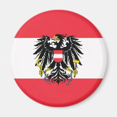 Flagge Österreichs - Österreichs Magnet (Vorne)