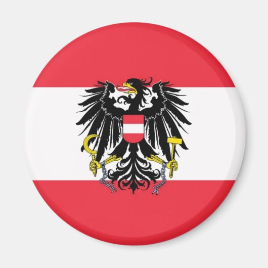 Flagge Österreichs - Österreichs Magnet (Vorne)