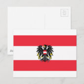 Flagge Österreichs - Österreichs Postkarte (Vorne/Hinten)