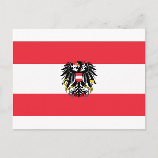 Flagge Österreichs - Österreichs Postkarte (Vorderseite)