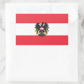 Flagge Österreichs/Österreichs Rechteckiger Aufkleber (Tasche)