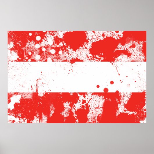 Flagge Österreichs Poster (Vorne)